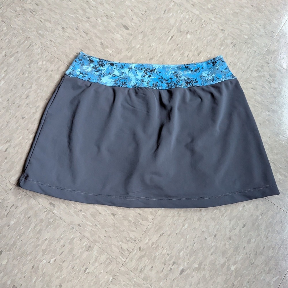 Vintage 90s Jerdog Tennis Skort Large Grey Blue Gorpcore Athletic Skirt USA Made - Picture 5 of 8